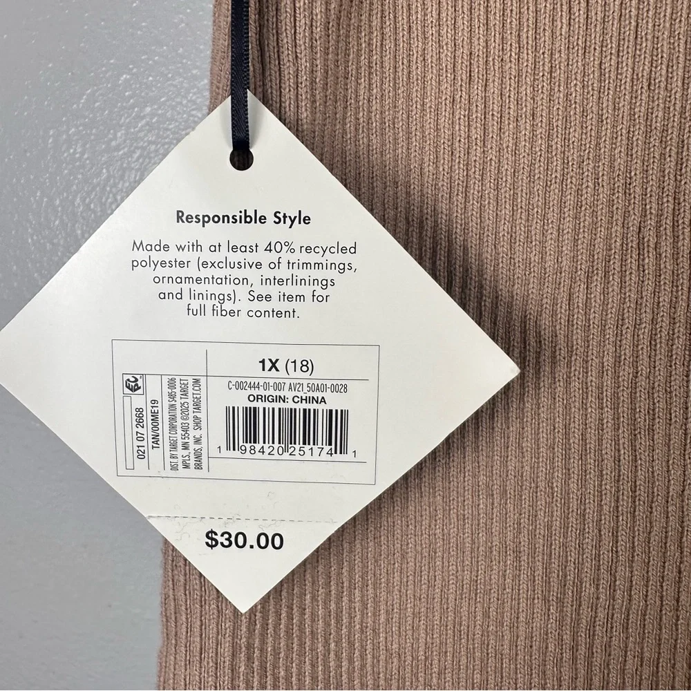 Ava‎ & Viv Beige Pencil Skirt